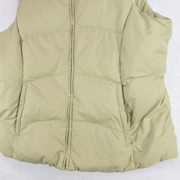Eddie Bauer Vest Womens LP Puffer Premium Goose Down Olive Green Jacket - Picture 3 of 10